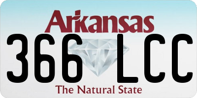 AR license plate 366LCC