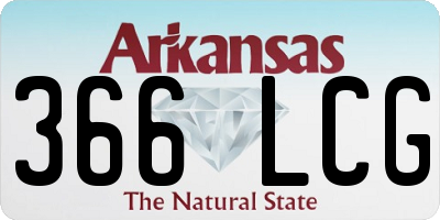 AR license plate 366LCG