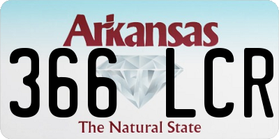AR license plate 366LCR
