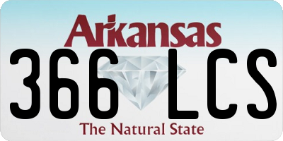 AR license plate 366LCS