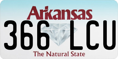 AR license plate 366LCU