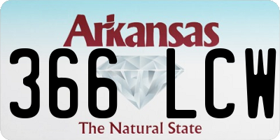 AR license plate 366LCW