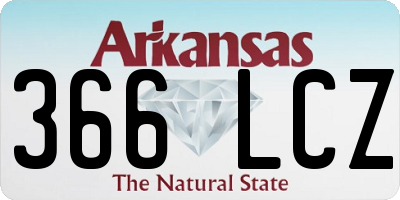 AR license plate 366LCZ