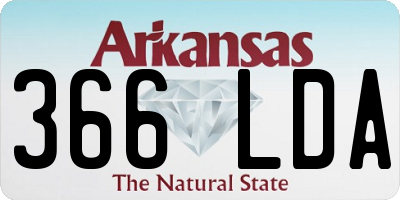 AR license plate 366LDA