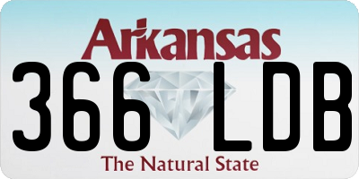 AR license plate 366LDB