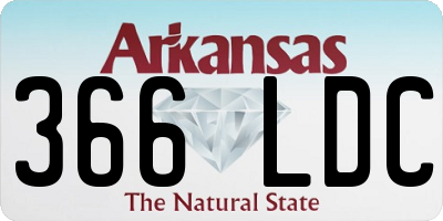 AR license plate 366LDC