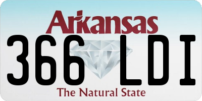 AR license plate 366LDI