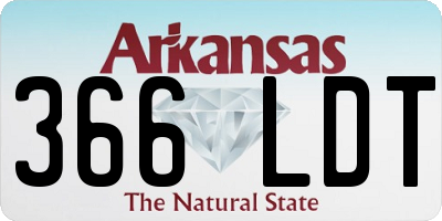 AR license plate 366LDT