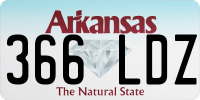 AR license plate 366LDZ