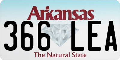 AR license plate 366LEA