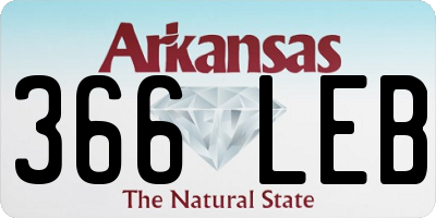 AR license plate 366LEB