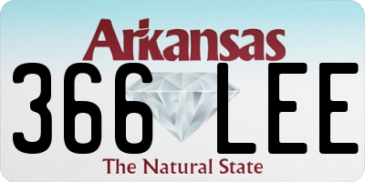 AR license plate 366LEE