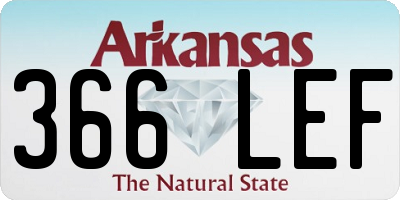 AR license plate 366LEF
