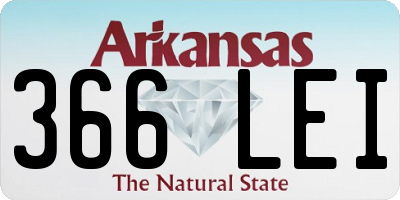 AR license plate 366LEI