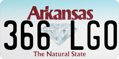 AR license plate 366LGO