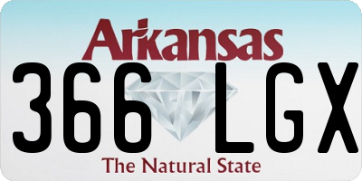AR license plate 366LGX