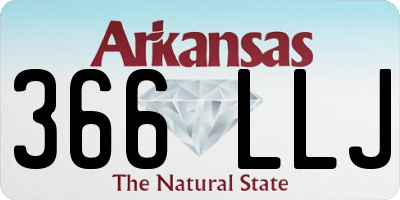 AR license plate 366LLJ