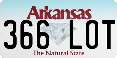 AR license plate 366LOT