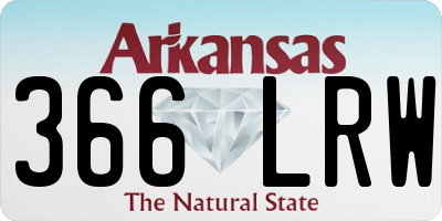AR license plate 366LRW