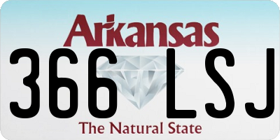 AR license plate 366LSJ