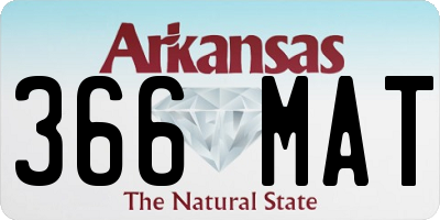 AR license plate 366MAT