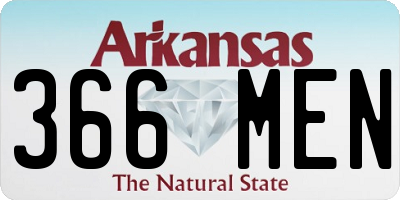 AR license plate 366MEN