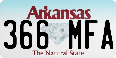 AR license plate 366MFA