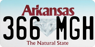 AR license plate 366MGH