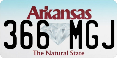 AR license plate 366MGJ