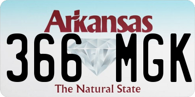 AR license plate 366MGK