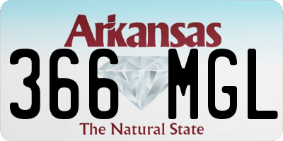 AR license plate 366MGL
