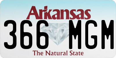 AR license plate 366MGM