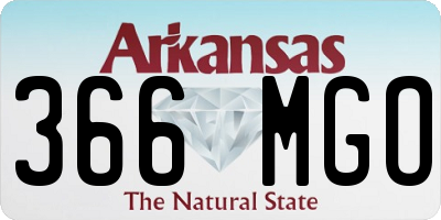 AR license plate 366MGO