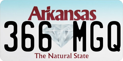 AR license plate 366MGQ