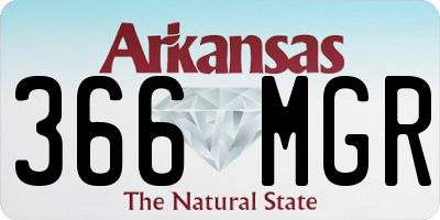 AR license plate 366MGR