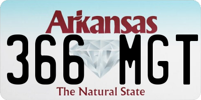AR license plate 366MGT