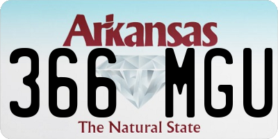 AR license plate 366MGU