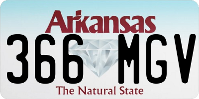 AR license plate 366MGV