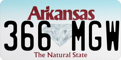 AR license plate 366MGW