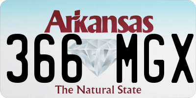 AR license plate 366MGX