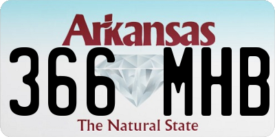 AR license plate 366MHB