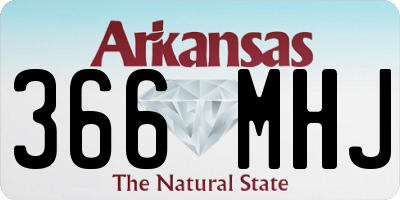 AR license plate 366MHJ