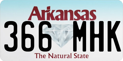 AR license plate 366MHK