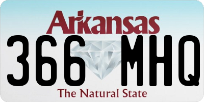 AR license plate 366MHQ