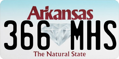 AR license plate 366MHS