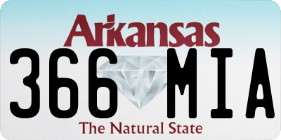 AR license plate 366MIA