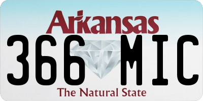 AR license plate 366MIC