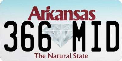 AR license plate 366MID
