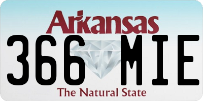 AR license plate 366MIE