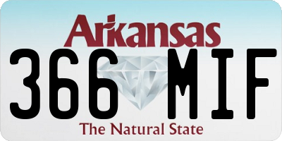 AR license plate 366MIF